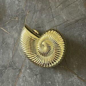 Gold Shell Clutch
